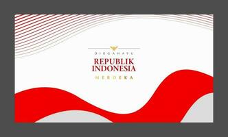 Indonésie indépendance journée illustration modèle vecteur