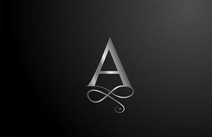 gris un élégant monogramme alphabet lettre icône logo design. Brading d'entreprise vintage pour les produits de luxe et l'entreprise vecteur