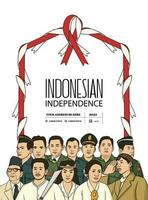 dirgahayu kemerdekaan republik Indonésie. Traduction content indonésien indépendance journée illustration vecteur