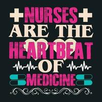 infirmières sont le battement de coeur de médicament vecteur
