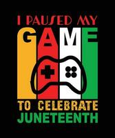 refusé mon Jeu à célébrer juneteenth - juneteenth t chemise conception vecteur