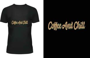 conception de t-shirt de café vecteur