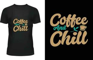 conception de t-shirt de café vecteur