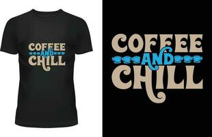 conception de t-shirt de café vecteur