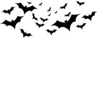 chauves-souris dans vol une troupeau de chauves-souris planant par le nuit ciel, halloween jour, chauve souris silhouette vecteur