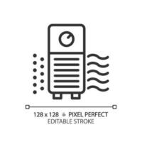 air purificateur linéaire icône. hepa filtre. air nettoyeur. climat contrôle. Accueil environnement. électrique appareil. mince ligne illustration. contour symbole. vecteur contour dessin. modifiable accident vasculaire cérébral