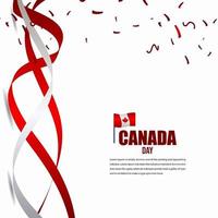 modèle de vecteur d'illustration de conception de célébration de la fête de l'indépendance du canada