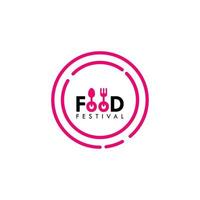 illustration de conception de modèle de vecteur de logo de festival de nourriture