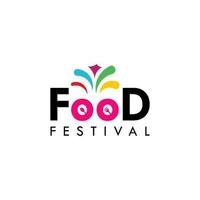 illustration de conception de modèle de vecteur de logo de festival de nourriture