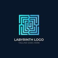 pente labyrinthe logo conception vecteur