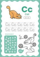 plat conception vecteur mignonne coloré alphabet apprendre abc Anglais carte flash imprimable pour des gamins activité