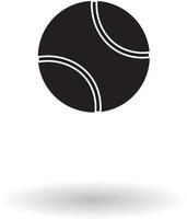 tennis Balle pictogramme plus de blanc Contexte vecteur illustration. tennis Balle silhouette logo concept, ligne dessin clipart