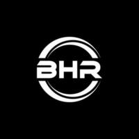 bhr lettre logo conception dans illustration. vecteur logo, calligraphie dessins pour logo, affiche, invitation, etc.