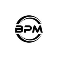 bpm lettre logo conception dans illustration. vecteur logo, calligraphie dessins pour logo, affiche, invitation, etc.