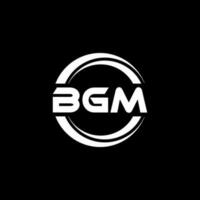 création de logo de lettre bgm en illustration. logo vectoriel, dessins de calligraphie pour logo, affiche, invitation, etc. vecteur