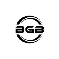 création de logo de lettre bgb en illustration. logo vectoriel, dessins de calligraphie pour logo, affiche, invitation, etc. vecteur
