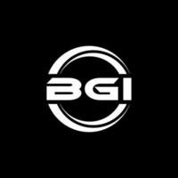 création de logo de lettre bgi en illustration. logo vectoriel, dessins de calligraphie pour logo, affiche, invitation, etc. vecteur