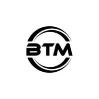 btm lettre logo conception dans illustration. vecteur logo, calligraphie dessins pour logo, affiche, invitation, etc.