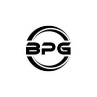 bpg lettre logo conception dans illustration. vecteur logo, calligraphie dessins pour logo, affiche, invitation, etc.