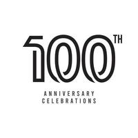 100 e anniversaire célébration vector illustration de conception de modèle