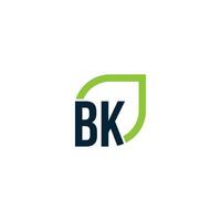 lettre bk logo grandit, se développe, naturel, BIO, simple, financier logo adapté pour votre entreprise. vecteur