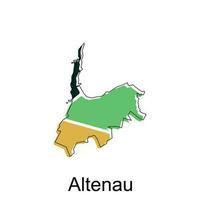 alténau map.vector carte de le Allemagne pays. les frontières de pour votre infographie. vecteur illustration. conception modèle