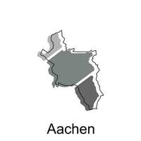 aix-la-Chapelle map.vector carte de le Allemagne pays. les frontières de pour votre infographie. vecteur illustration. conception modèle