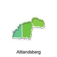 altlandsberg map.vector carte de le Allemagne pays. les frontières de pour votre infographie. vecteur illustration. conception modèle