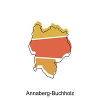 carte de Annaberg buchholz conception illustration, vecteur symbole, signe, contour, monde carte international vecteur modèle sur blanc Contexte