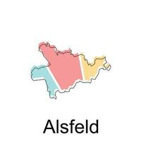 carte de alsfeld conception illustration, vecteur symbole, signe, contour, monde carte international vecteur modèle sur blanc Contexte