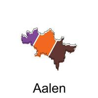 aalen map.vector carte de le Allemagne pays. les frontières de pour votre infographie. vecteur illustration. conception modèle