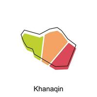 khanaqin ville de Irak carte vecteur illustration conception modèle sur blanc Contexte