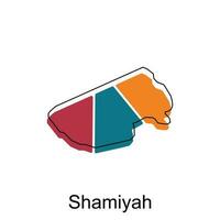 vecteur carte de shamiyah coloré moderne contour, haute détaillé vecteur illustration vecteur conception modèle, adapté pour votre entreprise