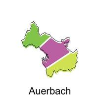 carte de Auerbach conception illustration, vecteur symbole, signe, contour, monde carte international vecteur modèle sur blanc Contexte