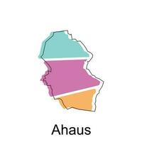 ahaus map.vector carte de le Allemagne pays. les frontières de pour votre infographie. vecteur illustration. conception modèle