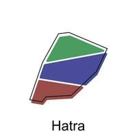 vecteur carte de hatra coloré moderne contour, haute détaillé vecteur illustration vecteur conception modèle, adapté pour votre entreprise