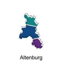 carte de Altenburg vecteur conception modèle, nationale les frontières et important villes illustration