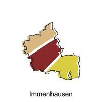 vecteur carte de immenhausen coloré moderne contour conception, monde carte pays vecteur illustration conception modèle