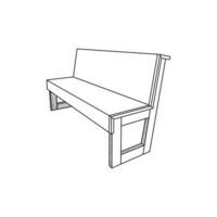 siège ligne minimaliste icône meubles logo vecteur illustration conception modèle