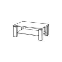 icône conception de café table de meubles collection isolé sur blanc Contexte vecteur