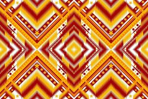 ikat chevron ethnique sans couture modèle. traditionnel tribal style. conception pour décoration, tissu, vêtements, textile, imprimer, texture, arrière-plan, emballage, fond d'écran, batique, tapis, broderie vecteur