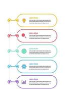 conception de vecteur d'infographie de chronologie, modèle