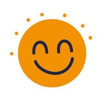 emoji facial d'expression heureuse vecteur