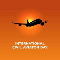 international civil aviation journée modèle conception vecteur illustration avec une avion cette est écorcher