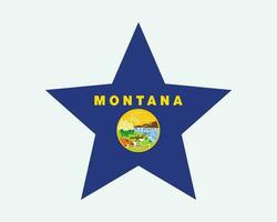 Montana Etats-Unis étoile drapeau vecteur