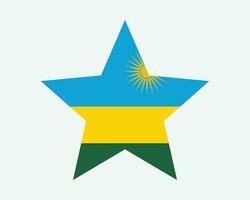 Rwanda étoile drapeau vecteur