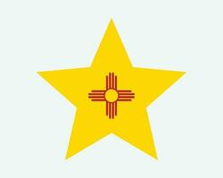 Nouveau Mexique Etats-Unis étoile drapeau vecteur