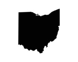 Ohio Oh Etats-Unis carte vecteur