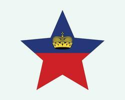Liechtenstein étoile drapeau vecteur