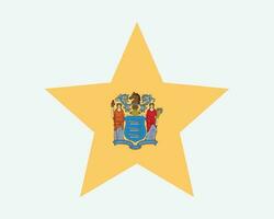 Nouveau Jersey Etats-Unis étoile drapeau vecteur